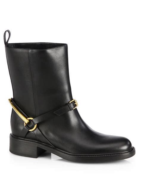 gucci ankle boot with horsebit|Gucci black leather ankle boots.